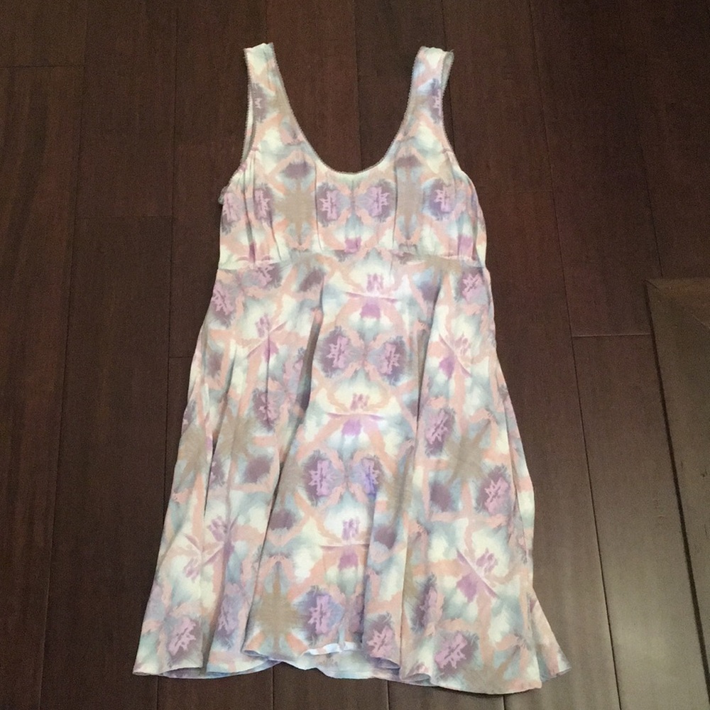 Free People tie dye pastel dress with zipper